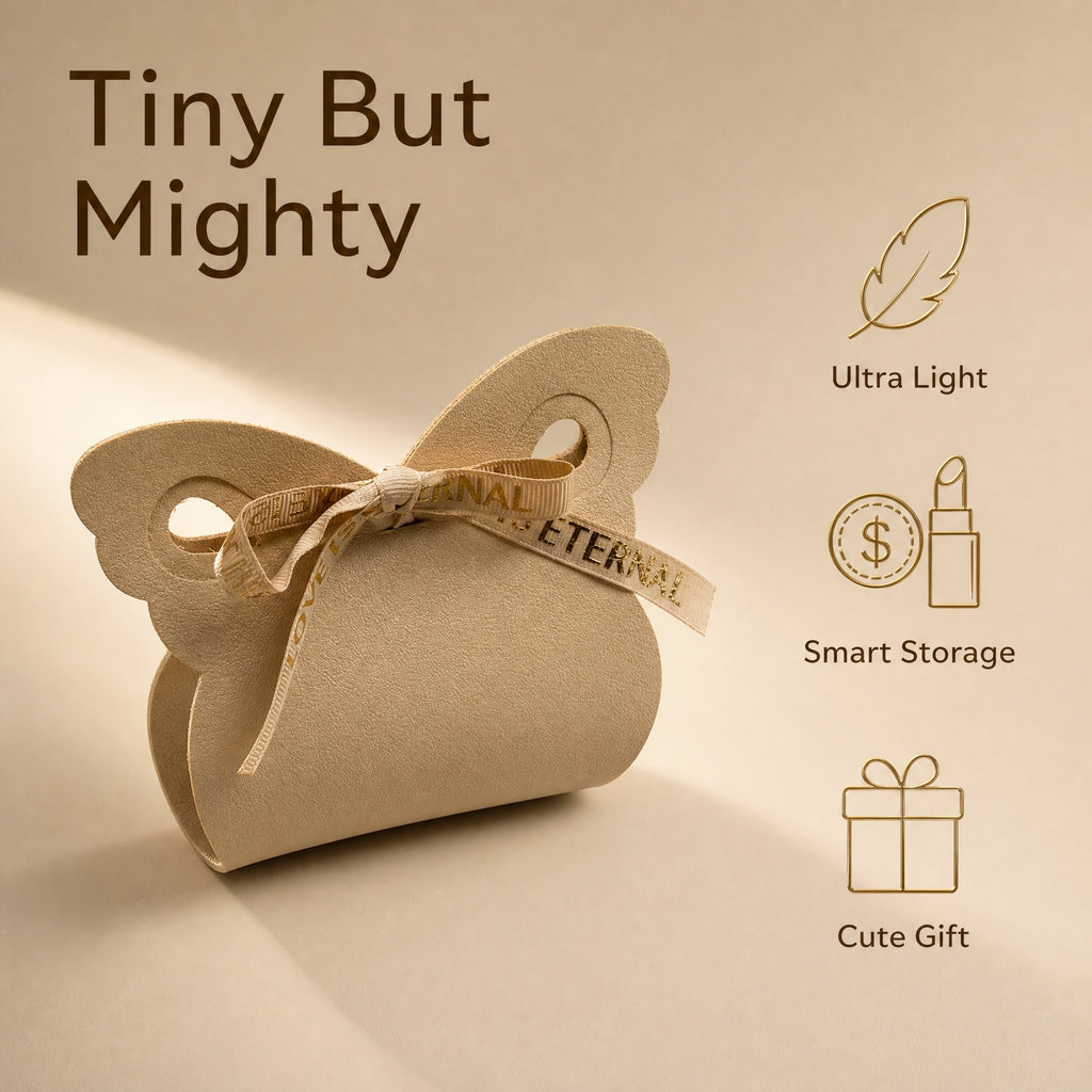 Cute Mini Faux Leather Handbags for Women, Small Bow Top Handle Purse, Crossbody Shoulder Bag, Fashion Mini Pouches CollectionMini Butterfly Coin Purse, Tiny Cute Portable Pouch for Coins Lipstick Holiday Gift