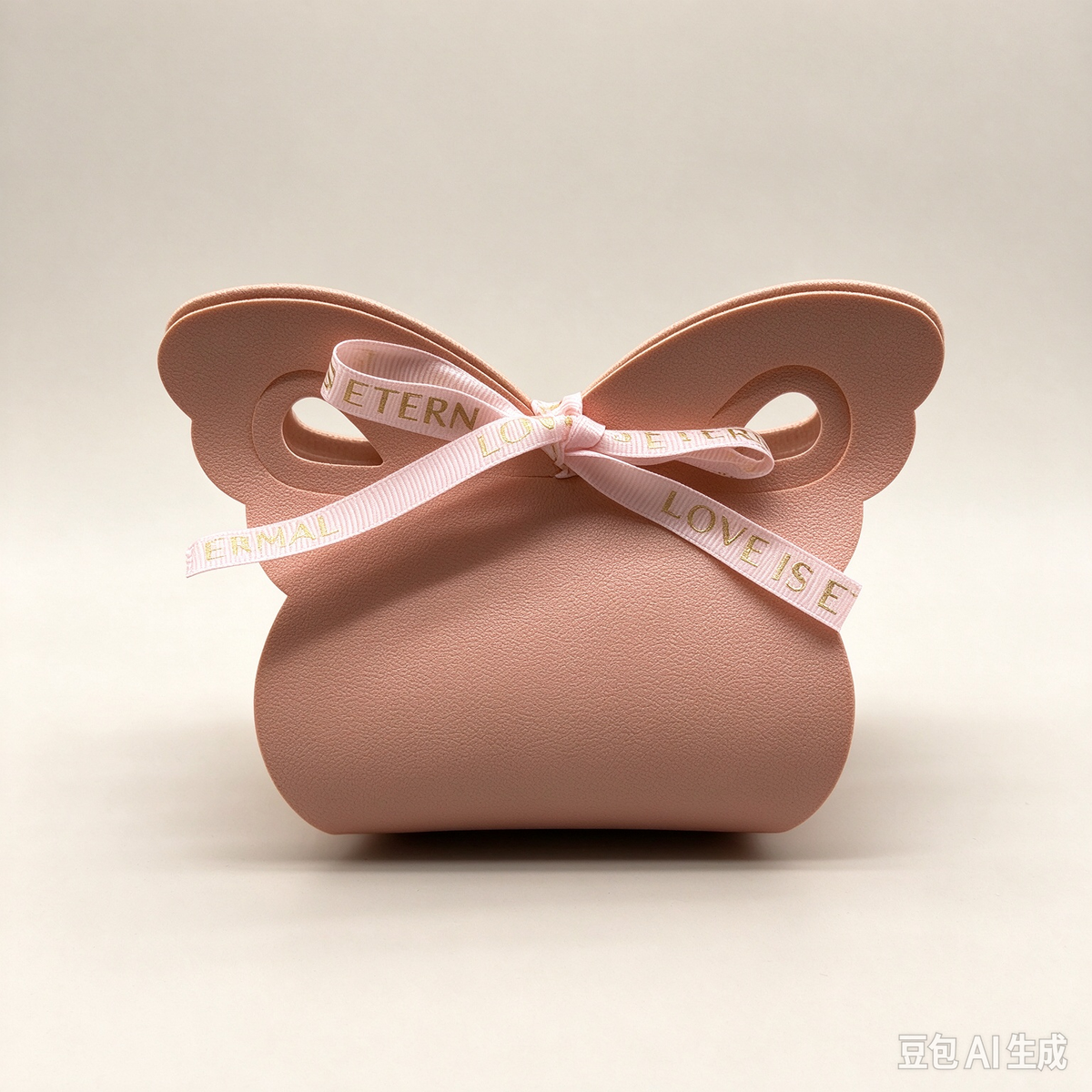 Pink Butterfly Faux Leather Mini Pouch, Cute Ribbon Bow Small Gift Bag for Wedding Favors, Bridal Shower, Party Candy, Jewelry & Small Trinkets