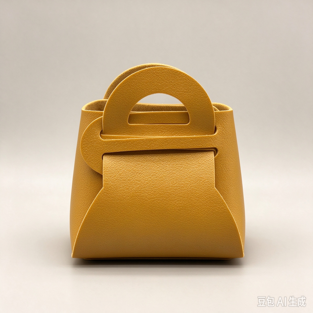 Mustard-Yellow Mini Faux Leather Fold-Over Mini Pouch, Small Gift Bag for Wedding Favors, Bridal Shower, Party Candy & Guest Gifts