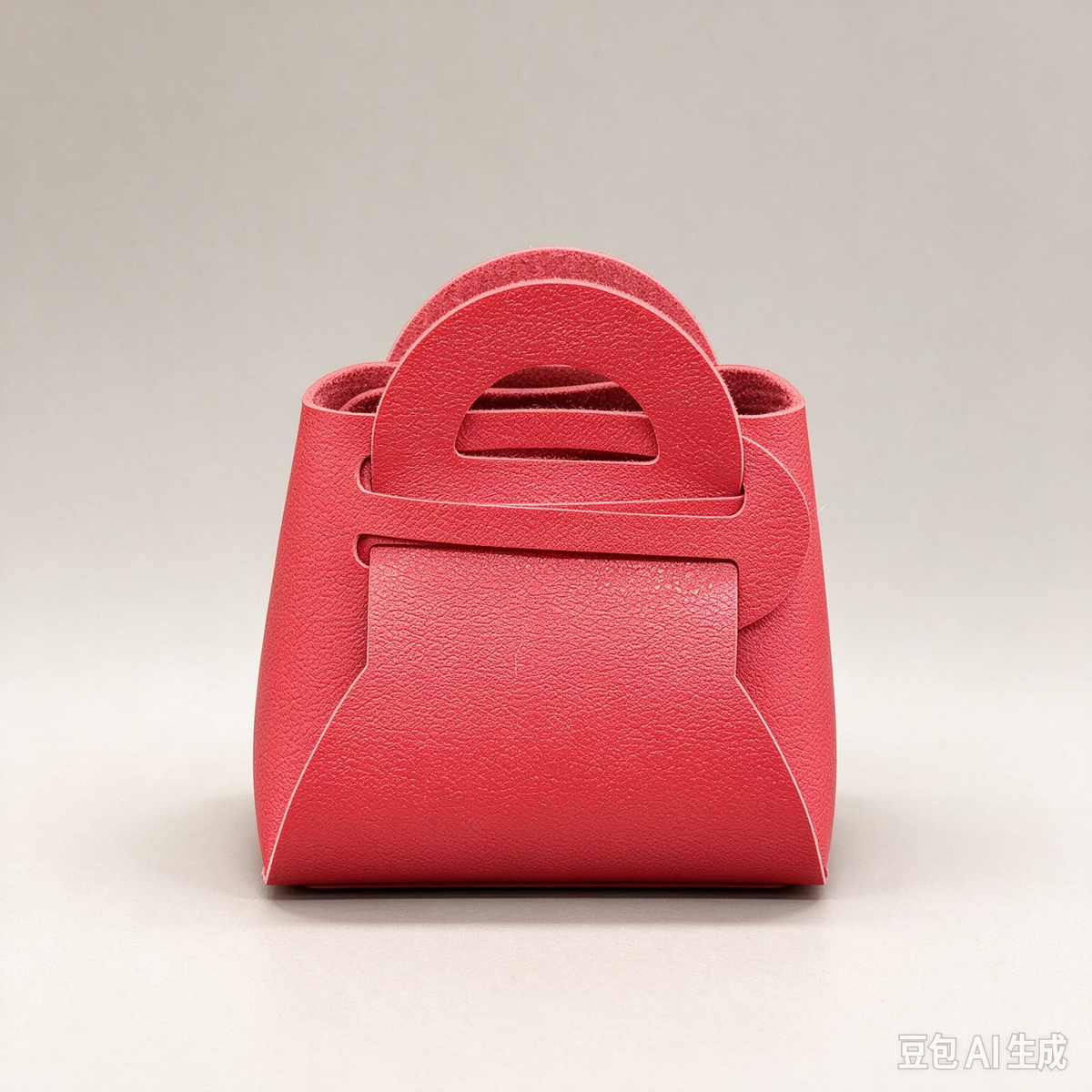 Red Mini Faux Leather Fold-Over Mini Pouch, Small Gift Bag for Wedding Favors, Bridal Shower, Party Candy & Guest Gifts