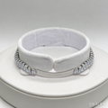 Silver Rhinestone Tennis Bracelet, Sparkly Crystal Cuff Bracelet for Women, Wedding Party Jewelry