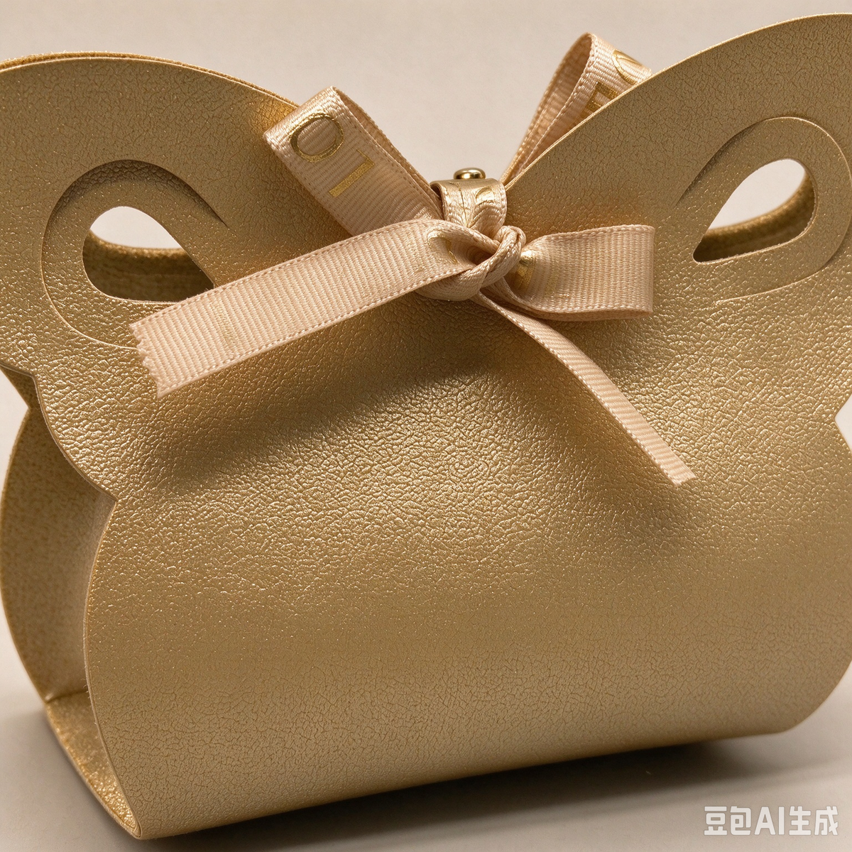 Butterfly Shaped Mini Faux Leather Pouch, Cute Ribbon Bow Small Gift Bag for Wedding Favors, Party Candy Box & Women Mini Handbag