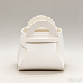 White Mini Faux Leather Fold-Over Mini Pouch, Small Gift Bag for Wedding Favors, Bridal Shower, Party Candy & Guest Gifts