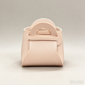 Beige Mini Faux Leather Fold-Over Mini Pouch, Small Gift Bag for Wedding Favors, Bridal Shower, Party Candy & Guest Gifts