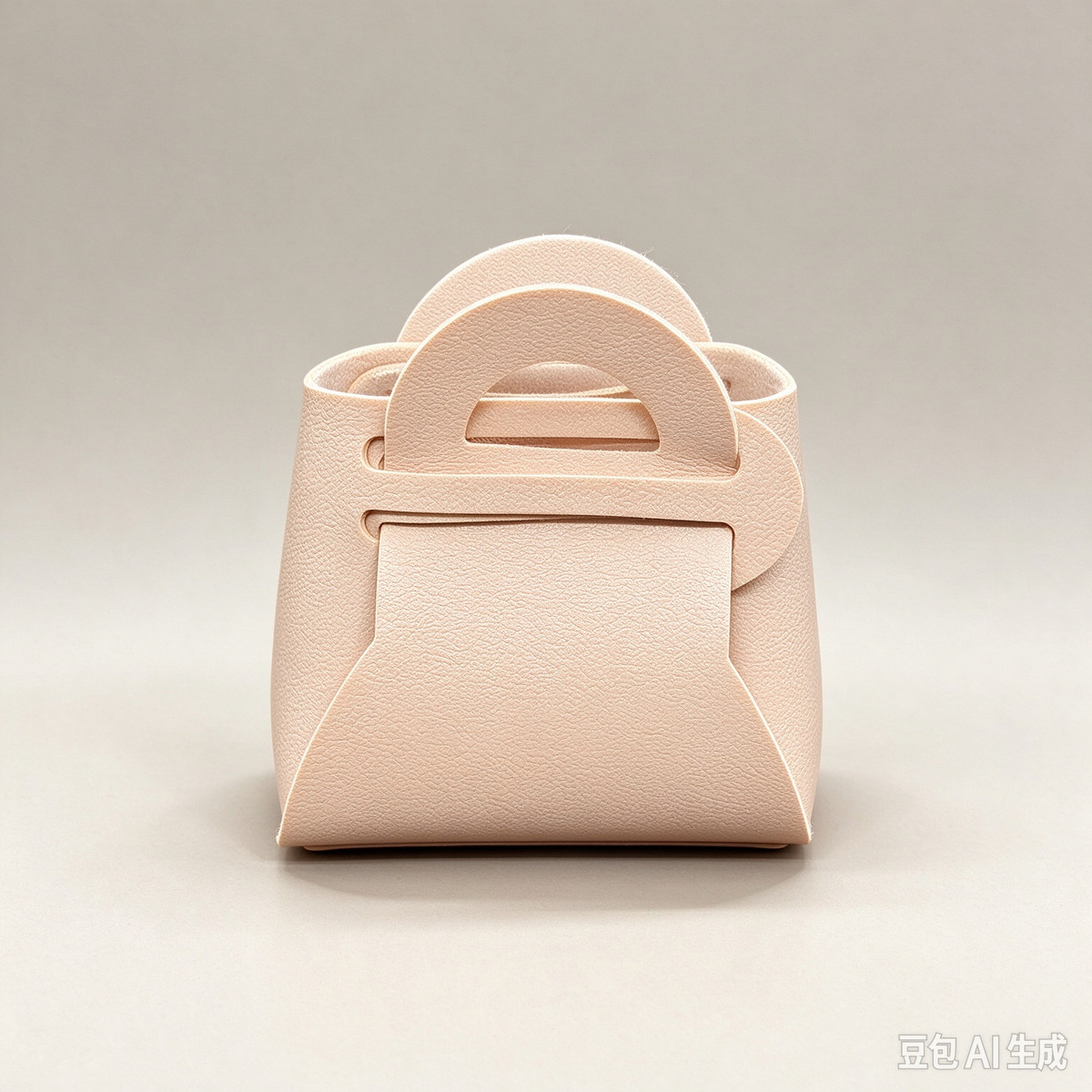 Beige Mini Faux Leather Fold-Over Mini Pouch, Small Gift Bag for Wedding Favors, Bridal Shower, Party Candy & Guest Gifts
