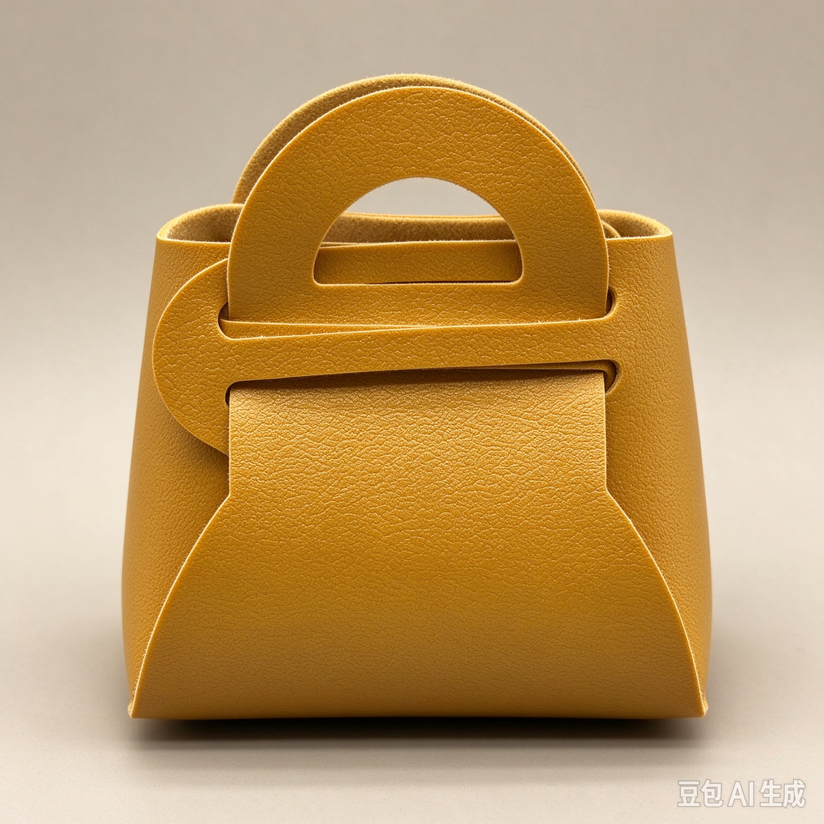Mustard-Yellow Mini Faux Leather Fold-Over Mini Pouch, Small Gift Bag for Wedding Favors, Bridal Shower, Party Candy & Guest Gifts