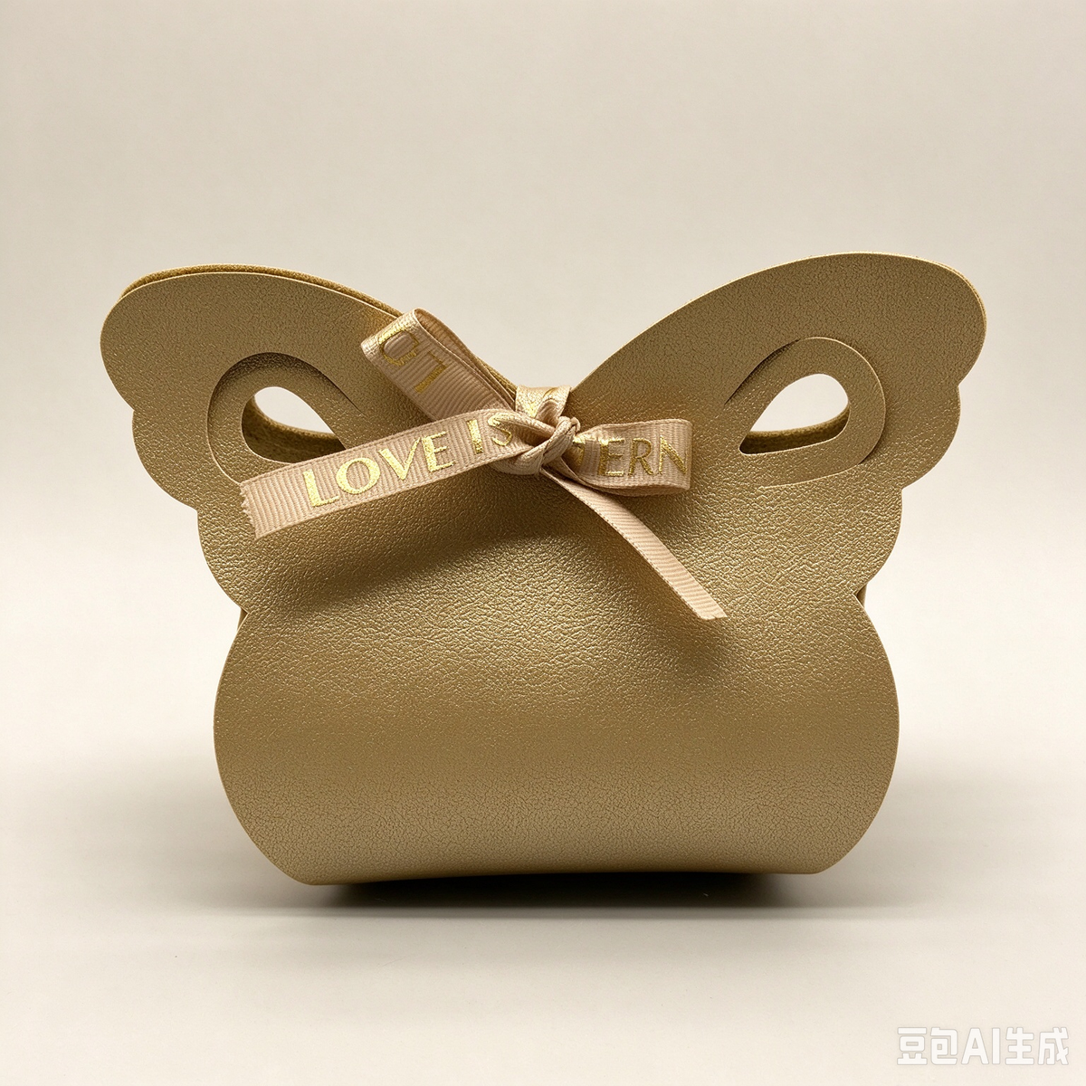 Butterfly Shaped Mini Faux Leather Pouch, Cute Ribbon Bow Small Gift Bag for Wedding Favors, Party Candy Box & Women Mini Handbag