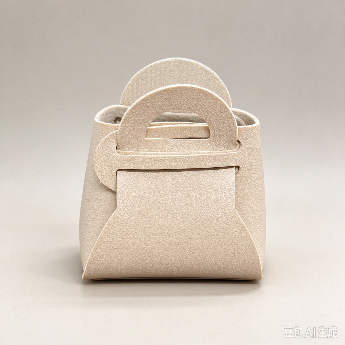 Khaki Mini Faux Leather Tote Pouch, Small Gift Bag for Wedding Favors, Bridal Shower, Party Candy & Guest Gifts