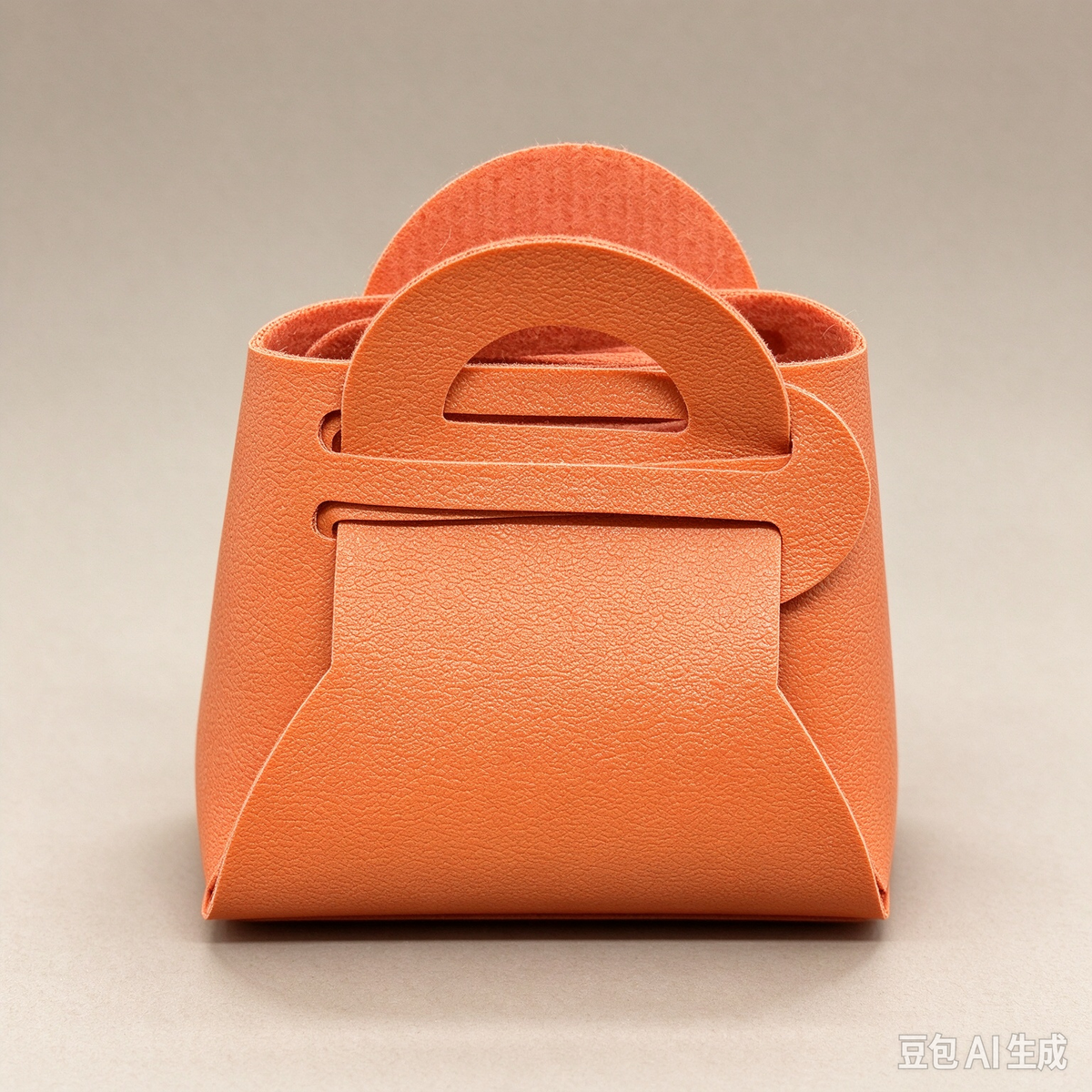 Orange Mini Faux Leather Fold-Over Mini Pouch, Small Gift Bag for Wedding Favors, Bridal Shower, Party Candy & Guest Gifts