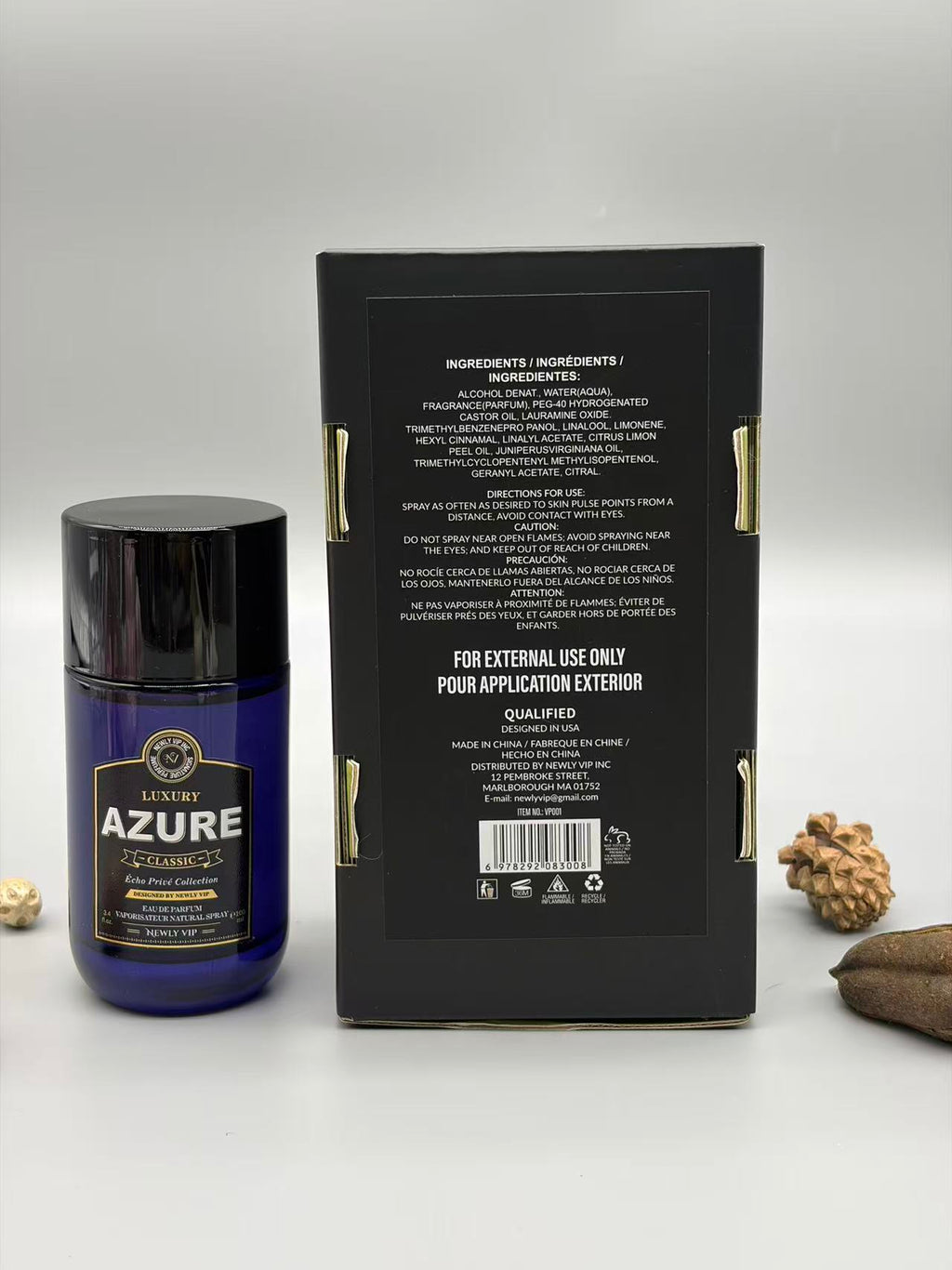 Azure Luxury Classic Eau de Parfum 100ml | Fresh Ocean Scent for Men