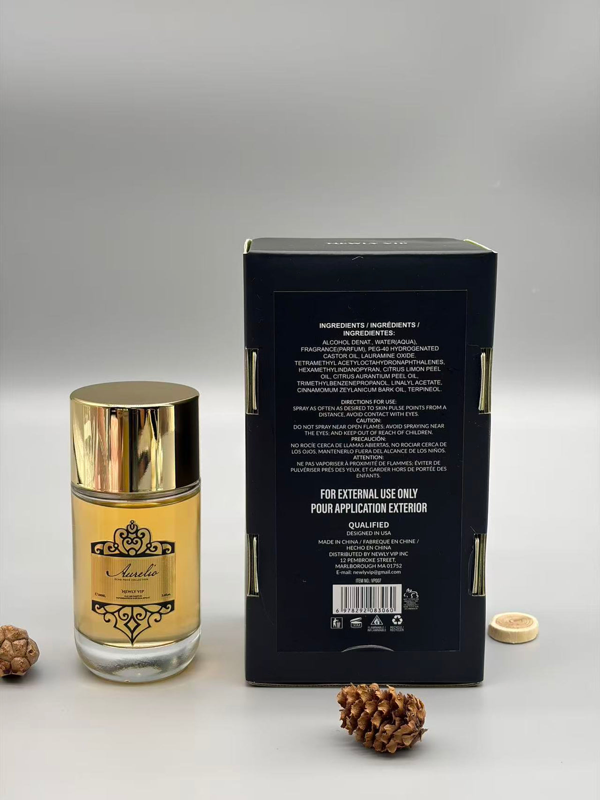 Aurelio Eau de Parfum 100ml | Luxurious Warm Spicy Men’s Fragrance