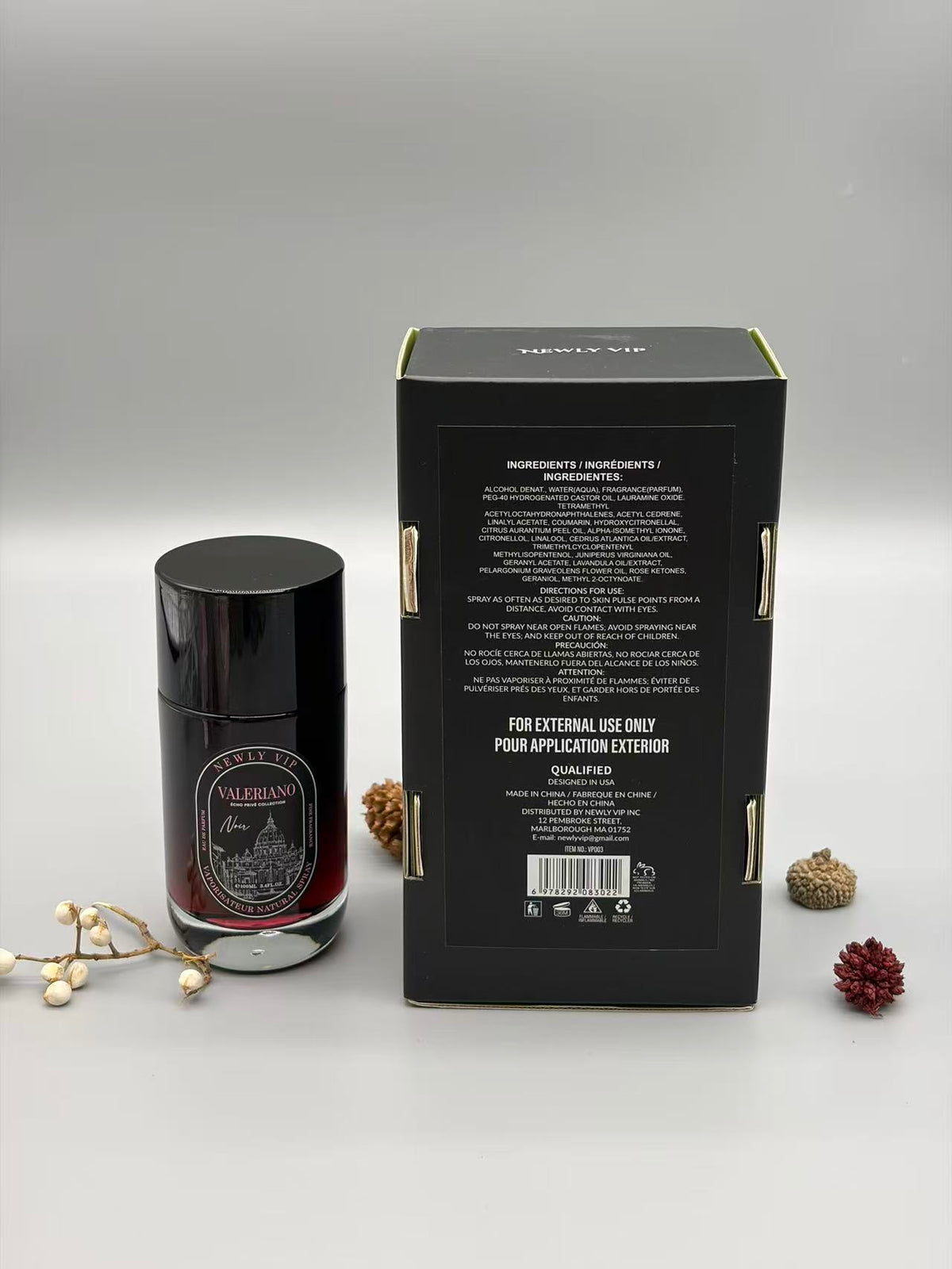 Valeriano Noir Eau de Parfum 100ml | Dark Woody Masculine Fragrance