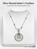 Silver Radiant Medallion CZ Necklace, Sunburst Round Coin Pendant with CZ Inlay, Beaded Silver Snake Chain