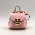 Pink PU Keyring Pouch, Compact Mini Bag with Gold-Tone Lock for Everyday Use, Wedding Favors, Bridal Shower & Guest Gifts