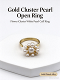 Firework Multi-Pearl Cluster Open Ring