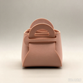 Pink Mini Faux Leather Fold-Over Mini Pouch, Small Gift Bag for Wedding Favors, Bridal Shower, Party Candy & Guest Gifts