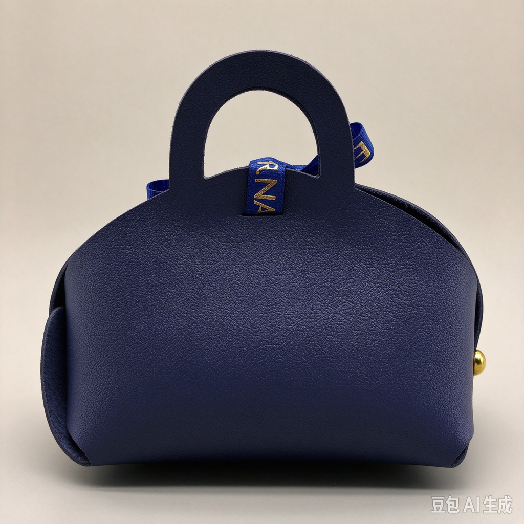 Navy Mini Faux Leather Tote Pouch with Delicate Letter Ribbon Bow, Small Gift Bag for Wedding Favors, Bridal Shower, Party Candy & Guest Gifts