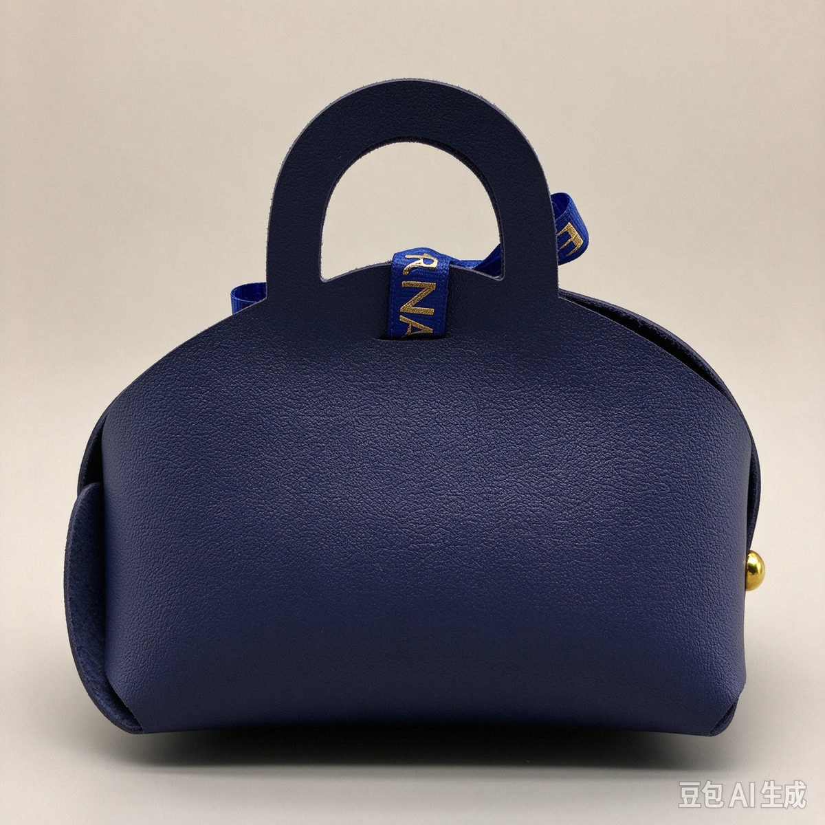 Navy Mini Faux Leather Tote Pouch with Delicate Letter Ribbon Bow, Small Gift Bag for Wedding Favors, Bridal Shower, Party Candy & Guest Gifts