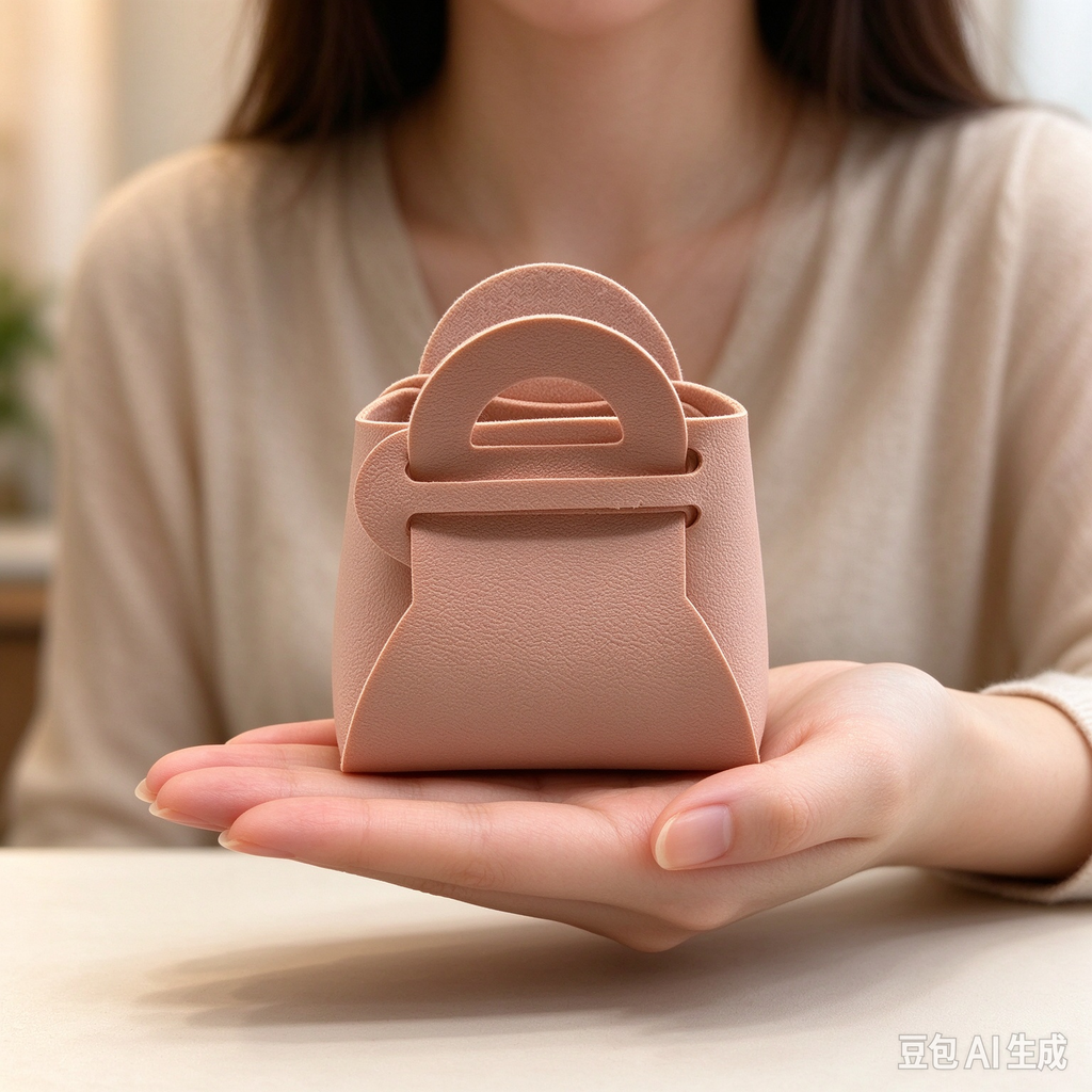 Pink Mini Faux Leather Fold-Over Mini Pouch, Small Gift Bag for Wedding Favors, Bridal Shower, Party Candy & Guest Gifts